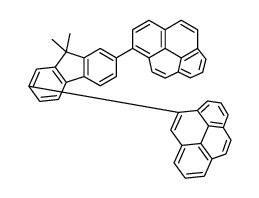 1-(9,9-dimethyl-7-pyren-4-ylfluoren-2-yl)pyrene结构式