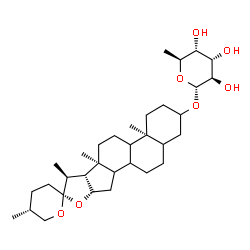 alpha-L-Mannopyranoside, (3beta,5alpha,25R)-spirostan-3-yl 6-deoxy- Structure