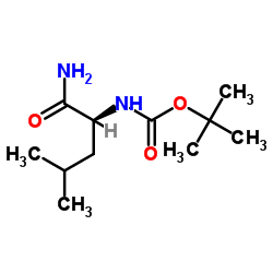 Boc-L-亮氨酰胺结构式