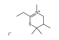 2-ethyl-3,5,6,6-tetramethyl-5,6-dihydro-4H-1,3-thiazin-3-ium iodide Structure