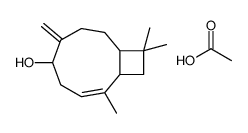 acetic acid,8,11,11-trimethyl-4-methylidenebicyclo[7.2.0]undec-7-en-5-ol Structure