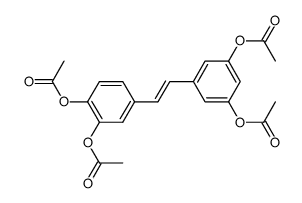 3,3',4,5'-tetrahydroxystilbene-tetraacetate Structure