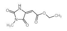 Ethyl 2-(1-methyl-2,5-dioxotetrahydro-4H-imidazol-4-yliden)acetate Structure