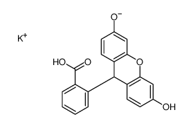 2-(3,6-dihydroxyxanthen-9-yl)benzoic acid, potassium salt Structure