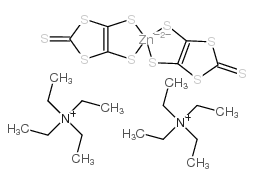 双(1,3-二硫杂环戊二烯-2-硫酮-4,5-二硫醇酸根)锌双(四乙基铵)盐结构式