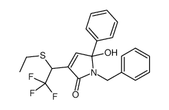 1-benzyl-3-(1-ethylsulfanyl-2,2,2-trifluoroethyl)-5-hydroxy-5-phenylpyrrol-2-one Structure