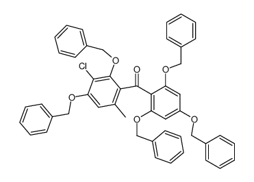 2,2',4,4',6-pentakisbenzyloxy-3'-chloro-6'-methylbenzophenone Structure