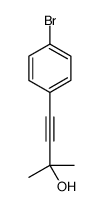 4-(4-溴苯基)-2-甲基-3-丁炔-2-醇结构式