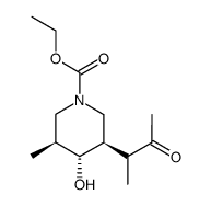 ethyl (3S,4R,5R)-4-hydroxy-3-methyl-5-((R)-3-oxobutan-2-yl)piperidine-1-carboxylate Structure