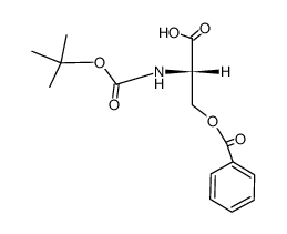 O-benzoyl-N-(tert-butoxycarbonyl)-L-serine Structure