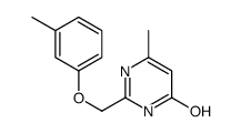 6-methyl-2-[(3-methylphenoxy)methyl]-1H-pyrimidin-4-one Structure