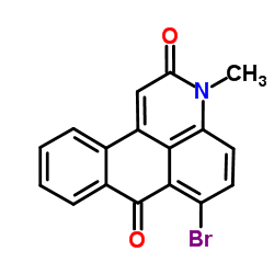 6-溴-3-甲基-3H-二苯并[f,ij]异喹啉-2,7-二酮结构式