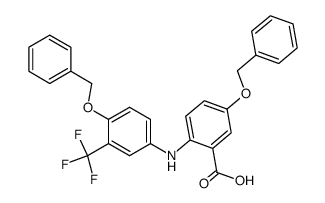 Benzoic acid,5-(phenylmethoxy)-2-[[4-(phenylmethoxy)-3-(trifluoromethyl)phenyl]amino]-结构式