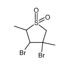 3,4-dibromo-2,4-dimethyl-tetrahydro-thiophene-1,1-dioxide结构式