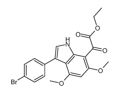 [3-(4-溴苯基)-4,6-二甲氧基-1H-吲哚-7-基]-氧代乙酸乙酯结构式