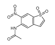 N-(6-nitro-1,1-dioxo-1λ6-benzo[b]thiophen-5-yl)-acetamide结构式