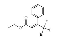 (E)-ethyl 4-bromo-4,4-difluoro-3-phenyl-2-butenoate Structure