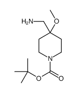 4-(氨基甲基)-4-甲氧基哌啶-1-羧酸叔丁酯结构式