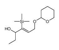 6-(oxan-2-yloxy)-4-trimethylsilylhex-4-en-3-ol结构式