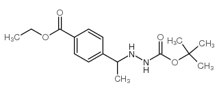 2-(1-(4-(乙氧基羰基)苯基)乙基)肼基甲酸叔丁酯结构式