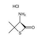 (3R)-3-amino-4,4-dimethylthietan-2-one hydrochloride Structure