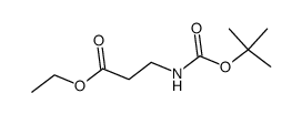 3-((叔丁氧羰基)氨基)丙酸乙酯结构式