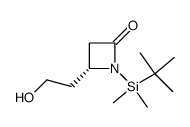 (R)-1-(tert-Butyl-dimethyl-silanyl)-4-(2-hydroxy-ethyl)-azetidin-2-one结构式