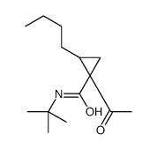 1-acetyl-N-tert-butyl-2-butylcyclopropane-1-carboxamide Structure