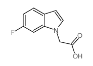(6-氟-吲哚-1-基)-乙酸结构式