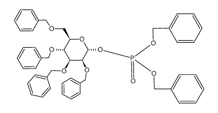 Dibenzyl(2,3,4,6-tetra-O-benzyl-α-D-mannopyranosyl)phosphat Structure