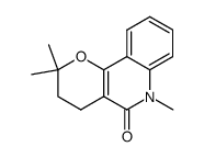 3,4-dihydro-2,2,6-trimethyl-2H,5H-pyrano(3,2-c)quinolin-5-one结构式
