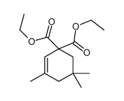 diethyl 3,5,5-trimethylcyclohex-2-ene-1,1-dicarboxylate结构式