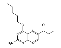 2-amino-4-(pentyloxy)-6-propionylpteridine Structure