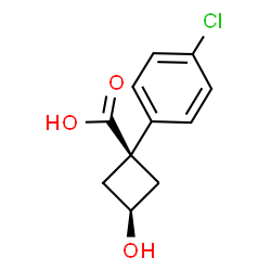 顺式-1-(4-氯苯基)-3-羟基环丁烷羧酸结构式
