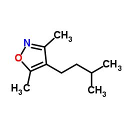 Isoxazole, 3,5-dimethyl-4-(3-methylbutyl)- (9CI)结构式