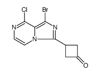 3-(1-BROMO-8-CHLOROIMIDAZO[1,5-A] PYRAZIN-3-YL)CYCLOBUTANONE结构式