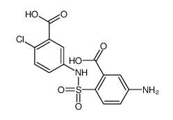 5-amino-2-[(3-carboxy-4-chlorophenyl)sulfamoyl]benzoic acid Structure