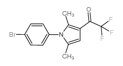 1-[1-(4-溴苯基)-2,5-二甲基-1H-吡咯-3-基]-2,2,2-三氟-1-乙酮结构式