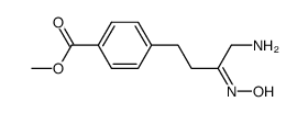 1-amino-4-(p-carbomethoxyphenyl)-2-butanone oxime结构式