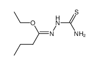 ethyl (Z)-N-carbamothioylbutyrohydrazonate结构式