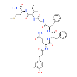 substance P (6-11), N(alpha)-(3-iododesaminotyrosyl)- Structure