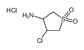 4-chloro-1,1-dioxothiolan-3-amine,hydrochloride Structure