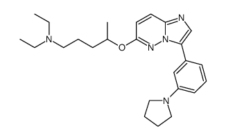 diethyl-{4-[3-(3-pyrrolidin-1-yl-phenyl)-imidazo[1,2-b]pyridazin-6-yloxy]-pentyl}-amine Structure