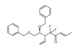 (R,E)-6-((S)-1,2-bis(benzyloxy)ethyl)-5,5-difluoroocta-2,7-dien-4-one结构式