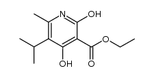 2,4-dihydroxy-5-isopropyl-6-methyl-nicotinic acid ethyl ester结构式