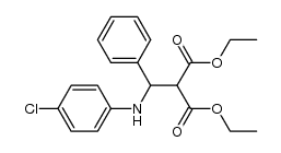 [α-(4-chloro-anilino)-benzyl]-malonic acid diethyl ester结构式