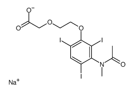 sodium,2-[2-[3-[acetyl(methyl)amino]-2,4,6-triiodophenoxy]ethoxy]acetate Structure