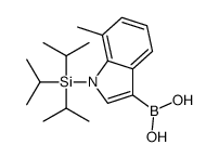 [7-methyl-1-tri(propan-2-yl)silylindol-3-yl]boronic acid Structure