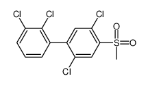 1,4-dichloro-2-(2,3-dichlorophenyl)-5-methylsulfonylbenzene结构式