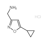 [(5-环丙基异噁唑-3-基)甲基]胺盐酸盐结构式